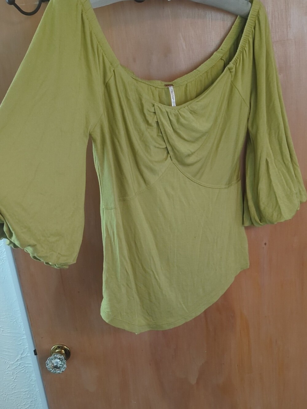 Free People Moss Green Draped Peasant Tunic